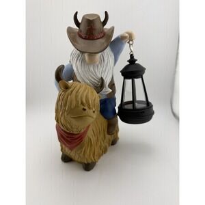 Garden Highland Cow Fall Decor Outdoor Resin Solar Yellow, Blue and Brown